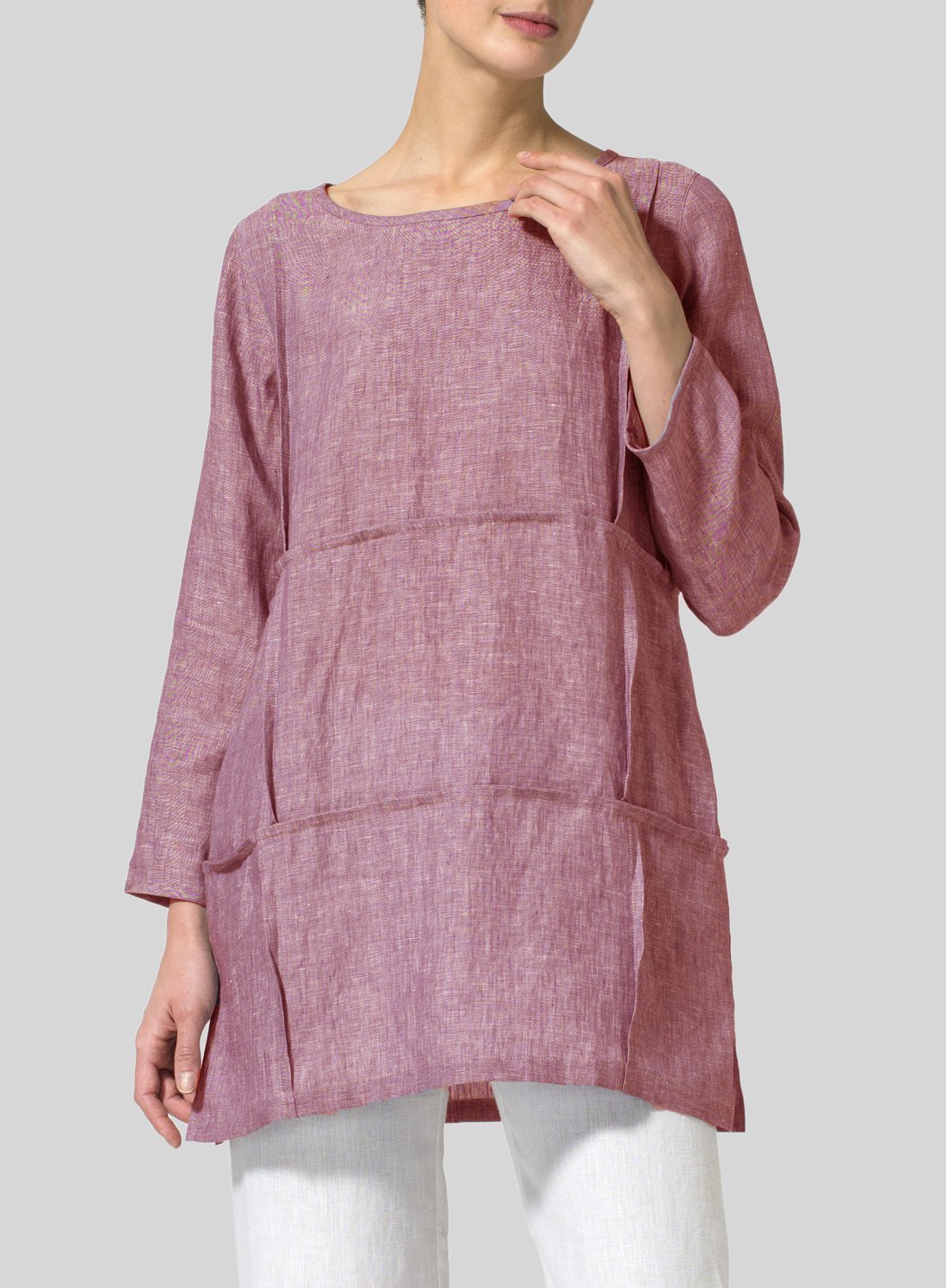 Patchwork Crew Neck Long Sleeve Shirts & Tops