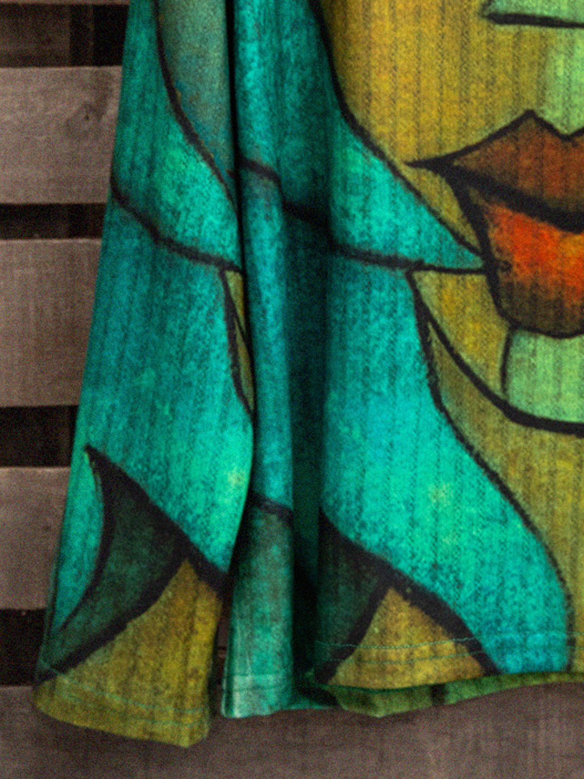 Casual Abstract Cotton Crew Neck Shirts & Tops