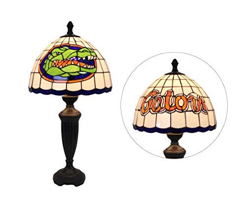 12-inch Stained Glass Table Lamp with 24.8-inch Total Height