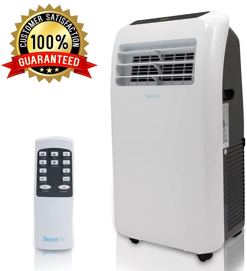 SERENELIFE SLPAC PORTABLE AIR CONDITIONER 10000 BTU + HEAT WHITE