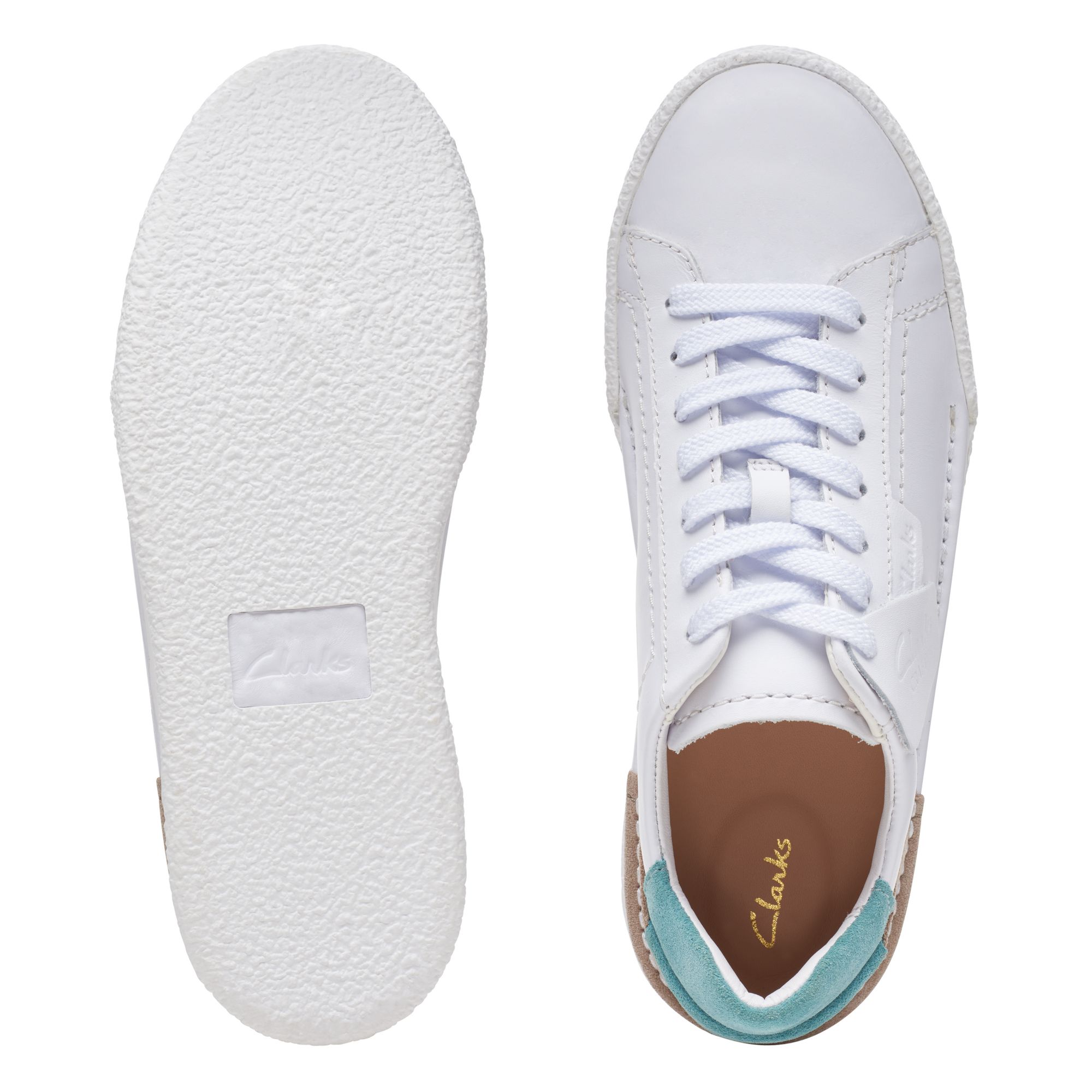 Women  Craft Cup Lace White/Turquoise