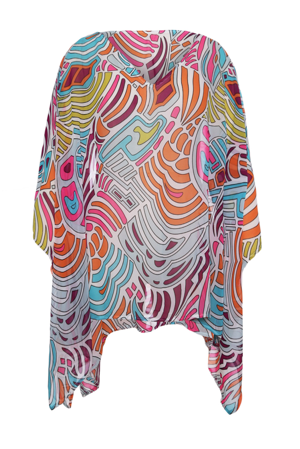 Eye-candy Random Print Beach Tunic Cover up