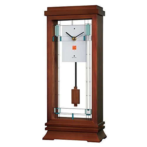 14���  B1839 Mantel Clock with Walnut Finish