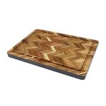 Groove Rectangle End Grain Chopping Serving Boards Wood Kitchen Cutting Board
