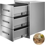 16���x21.5��� Outdoor Kitchen Drawers Triple Access Storage BBQ Drawer Grill Station