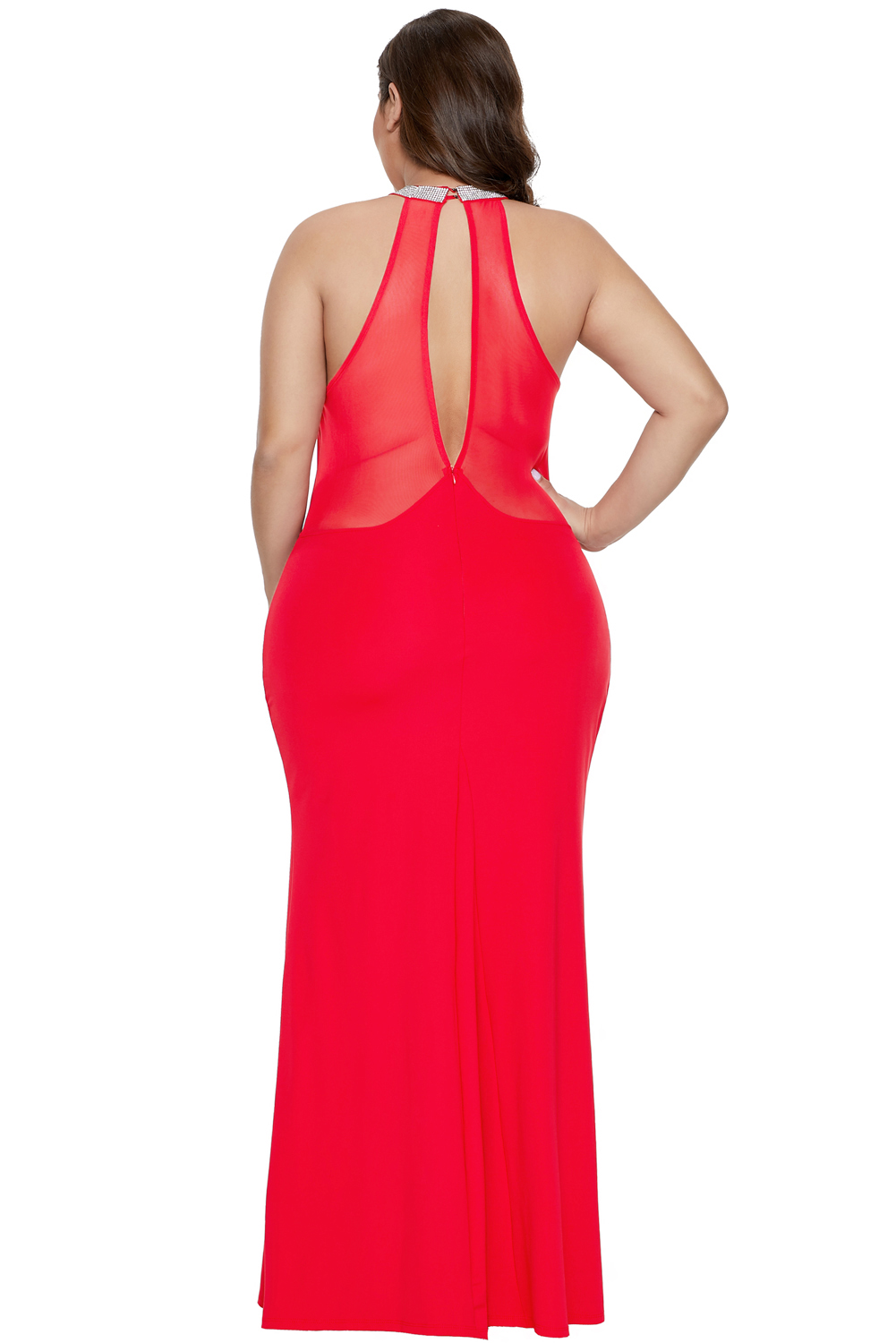 Red Twisted Love Plus Size Maxi Dress