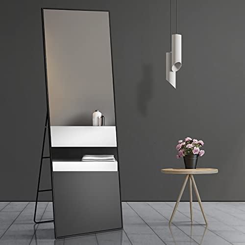 65��22�� Free Stand or Wall Mounted Full body Mirror with Aluminum Frame for Home