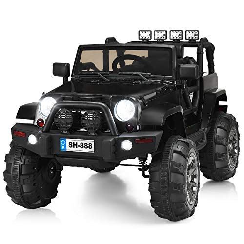 12V Battery Powered Electric Ride On Car | (Deluxe Black)
