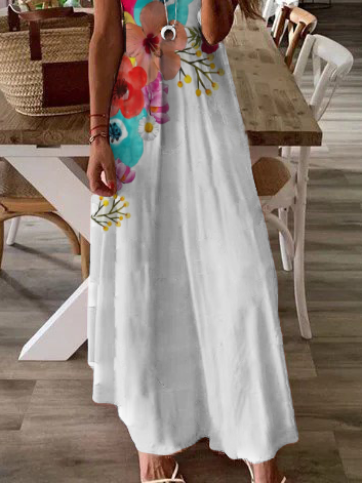 Plus size Floral Printed Casual Dresses