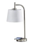 Indoor Lighting Drake Table Lamp with Wireless Charging, 7W LED, 5W QI/ USB Port