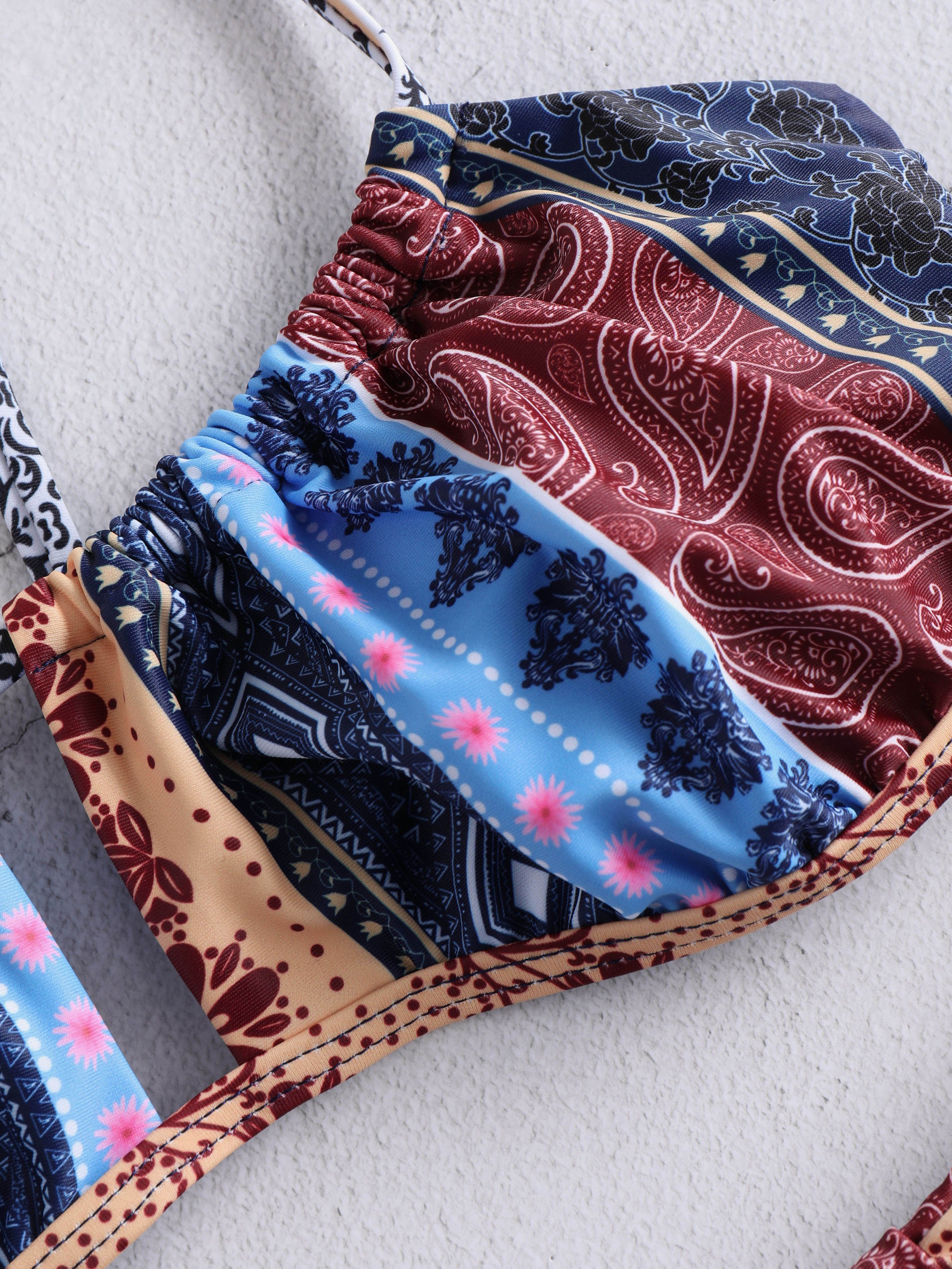 Boho Print Keyhole Bikini