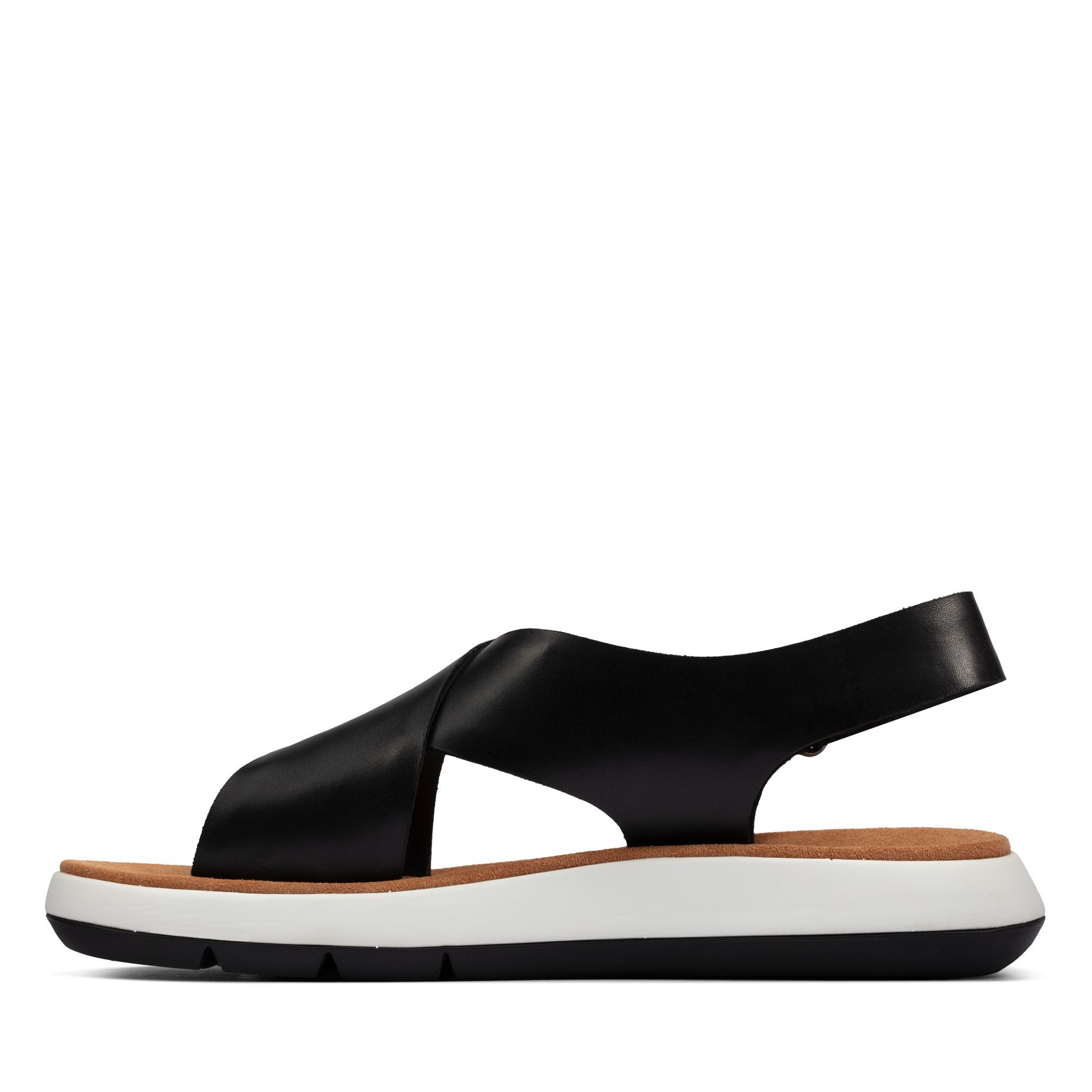 Women Sandals Jemsa Cross Black Leather