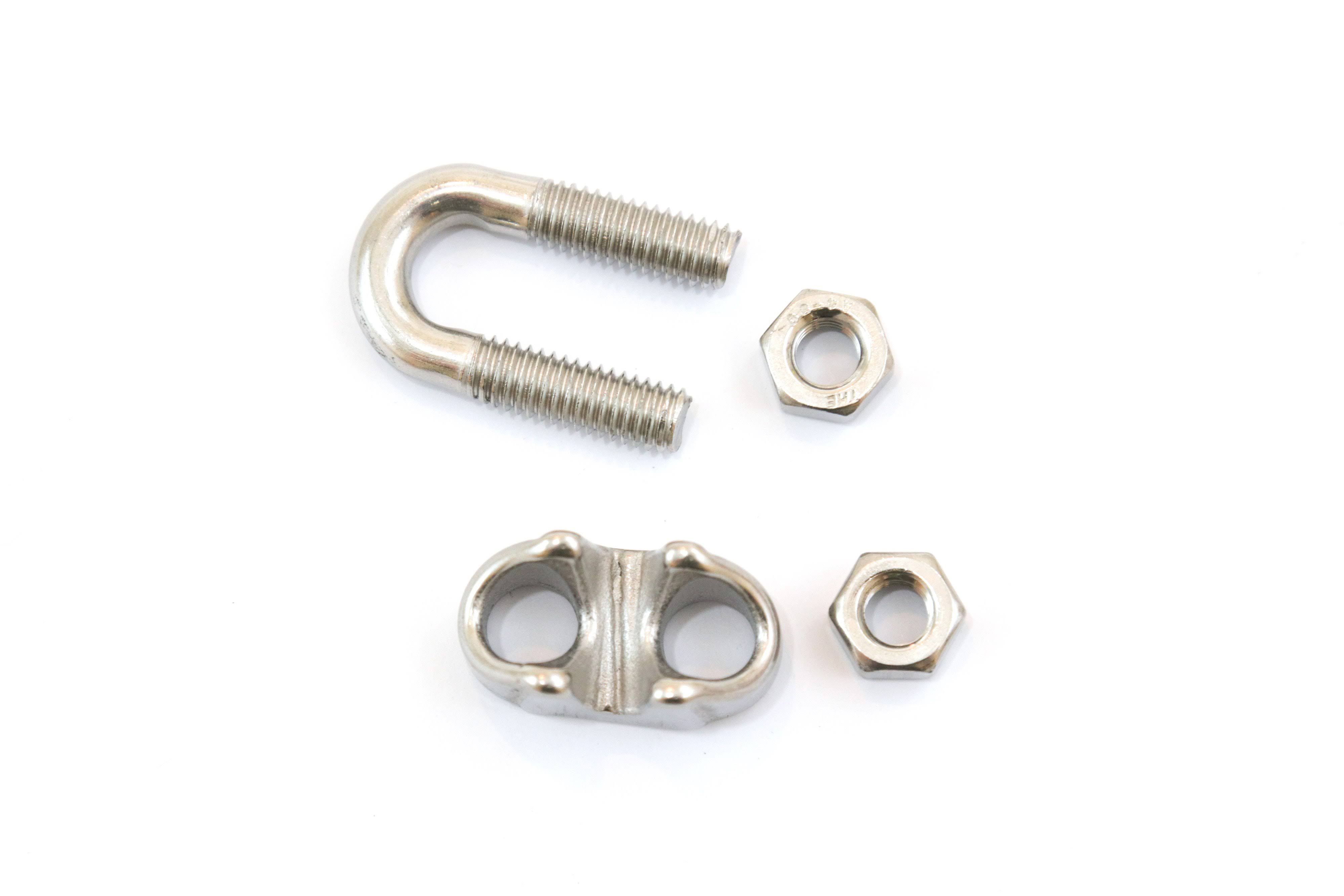 Red Hound Auto 100 - Stainless Steel Wire Rope Cable Clips 3/16 Inches - 5mm Premium