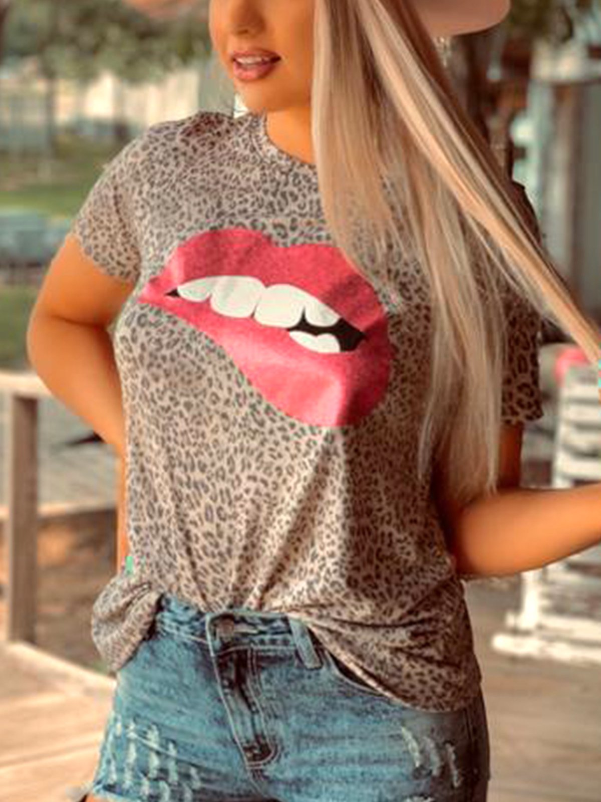 Casual Leopard Shirts & Tops