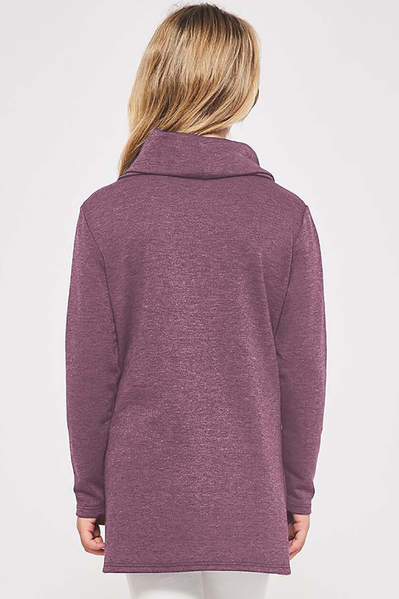 Red Toddler Little Girls Turtleneck Blouse Top