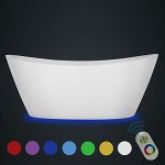 Changing LED Lights Soaking Tub with Wireless Remote Control, 59 Inch