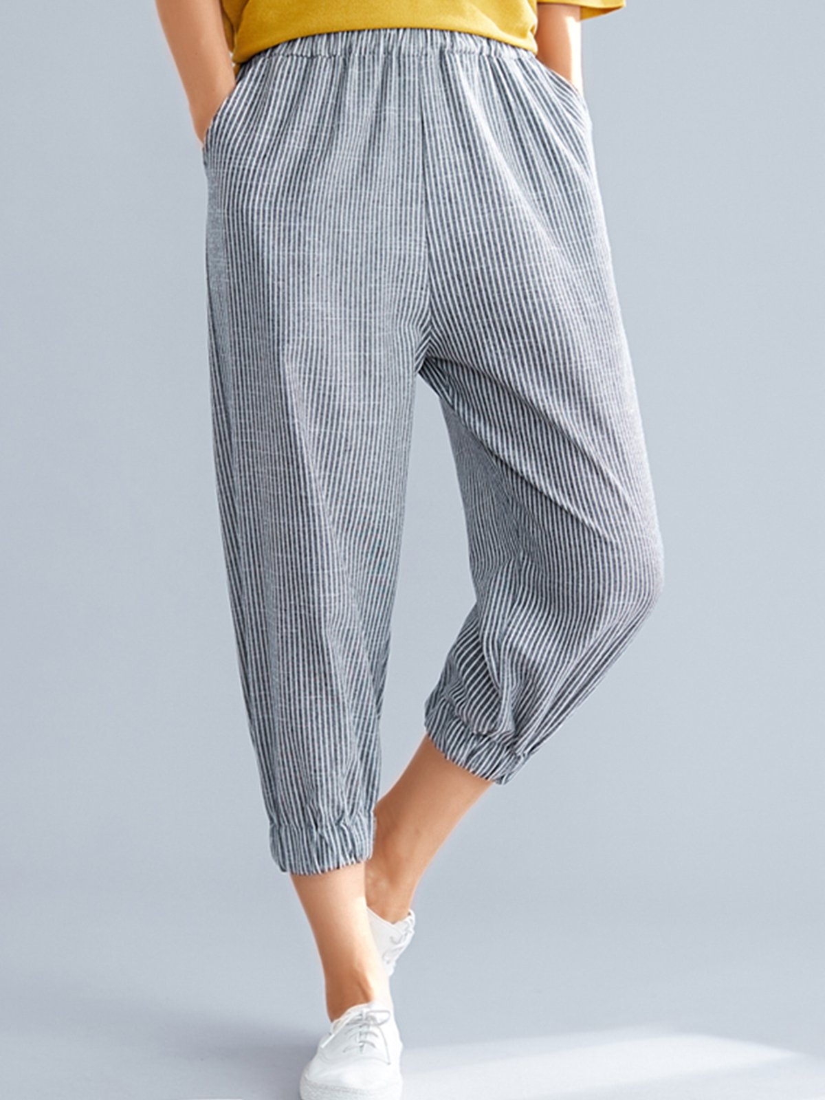 Women Plaid Casual Pants