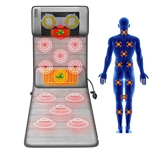 Full Body Massage Mat w/ Heat & 10 Vibration Motors Massage Mattress Pad for Pain
