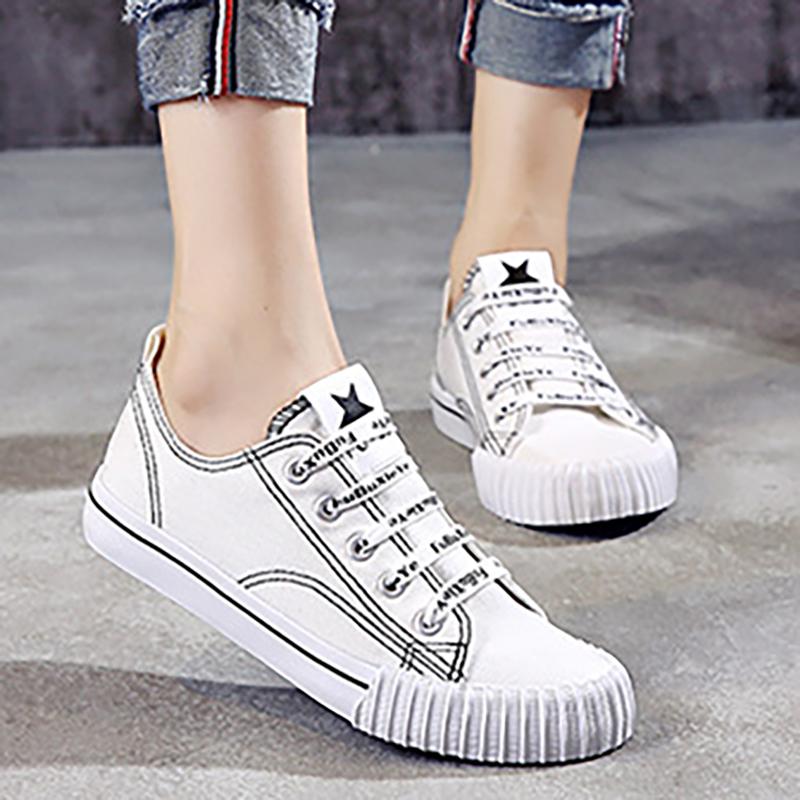 Women Fabric Sneakers Casual Comfort Lace Up Shoes