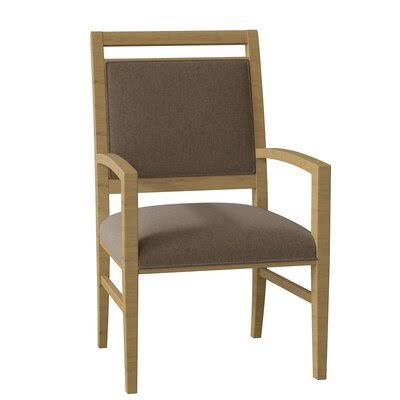 Preston Upholstered King Louis Back Arm Chair Fairfield Chair Brown
