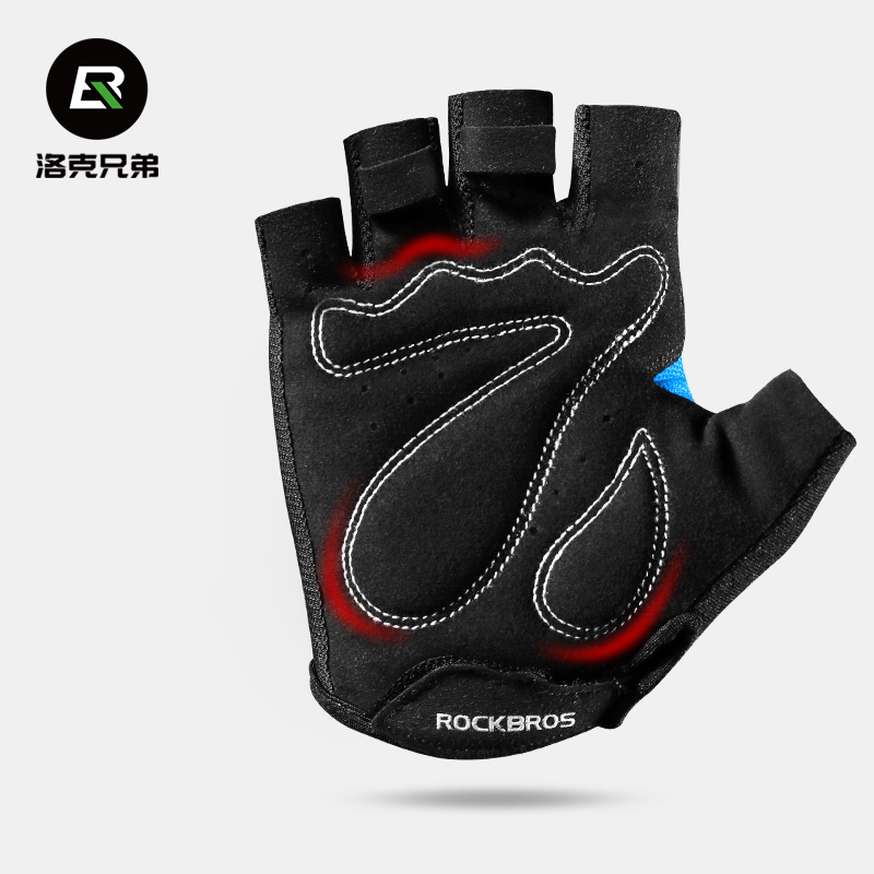 ROCKBROS Bicycle Glove Outdoor Cycling Sports Breathable Gloves Bike Half Finger Sponge Pad Professional Gloves Unisex 5 Colors