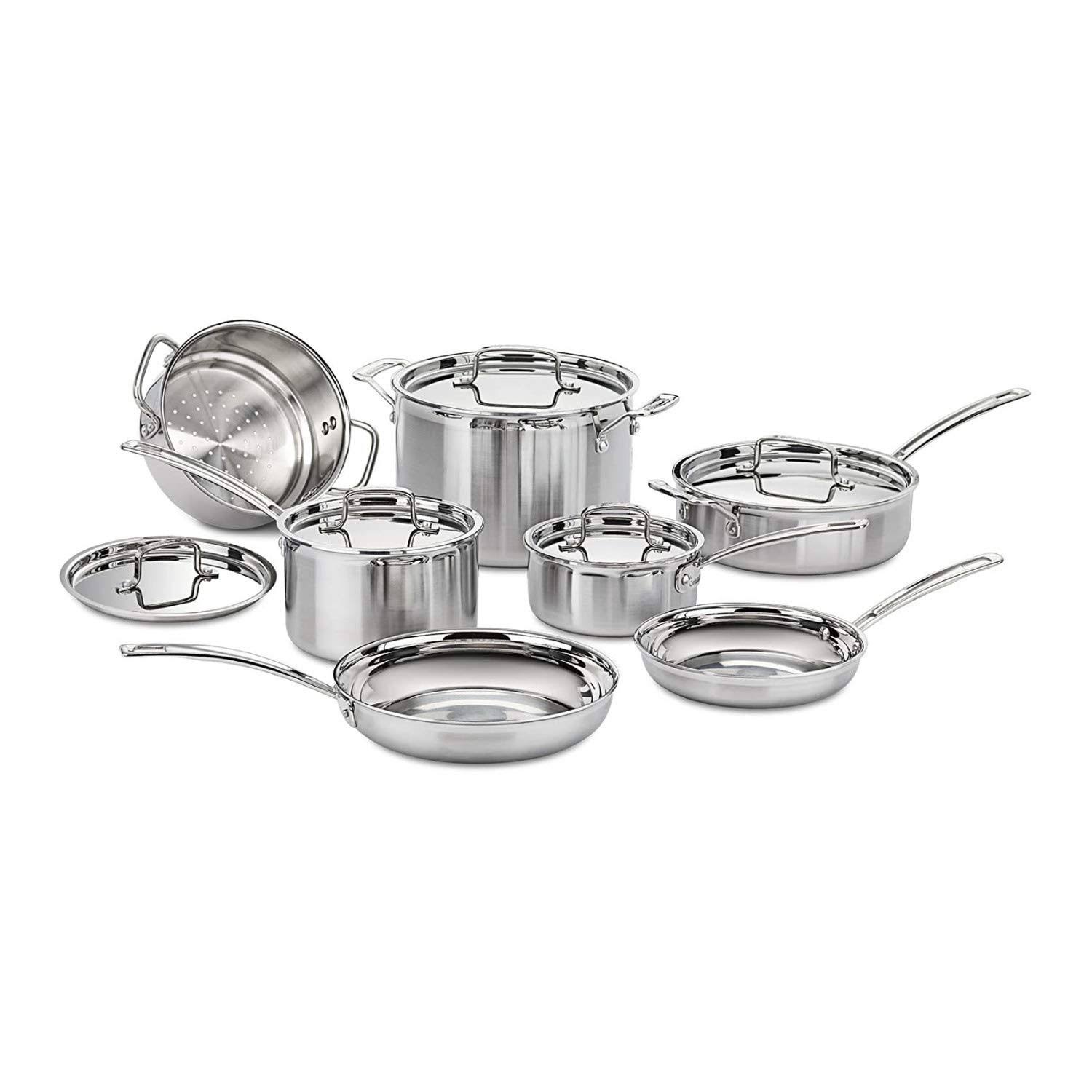 Premium Superior Quality Cuisinart MCP-12N Multiclad Pro Stainless Steel 12-Piece Cookware Set