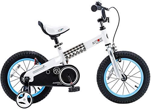 Kids Bike 12 Inch Buttons Bicycles with Training Wheels Child Bicycle Blue