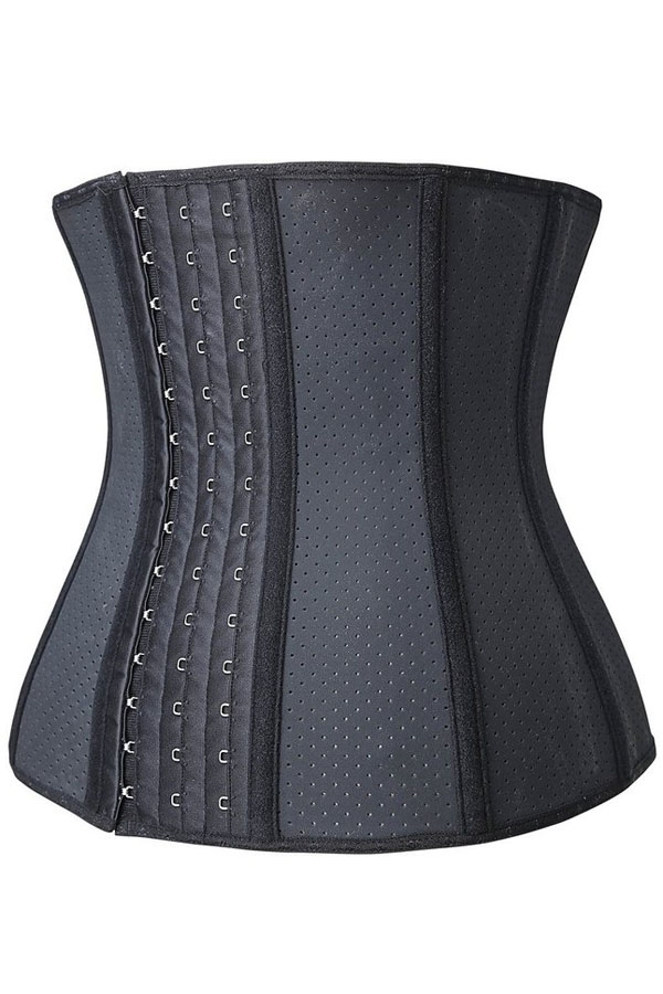 Black 9 Steel Bone Breathable Rubber Waist Cincher