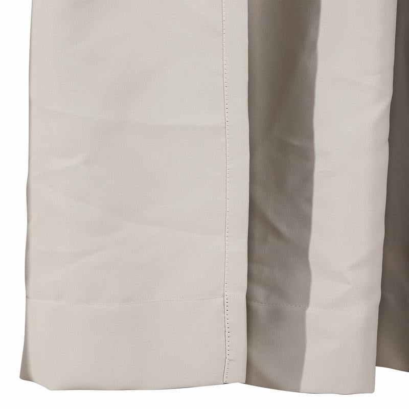 Layered Curtain Mix & Match Elegance White Crushed Voile x Blackout Curtain Grommet Panel ELI