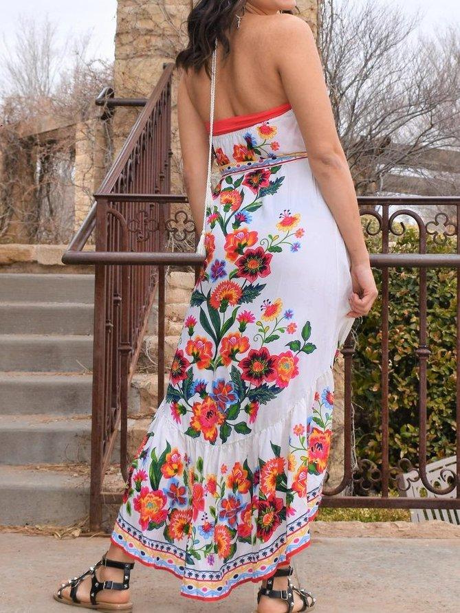 Vintage Sleeveless Color-Block Dresses