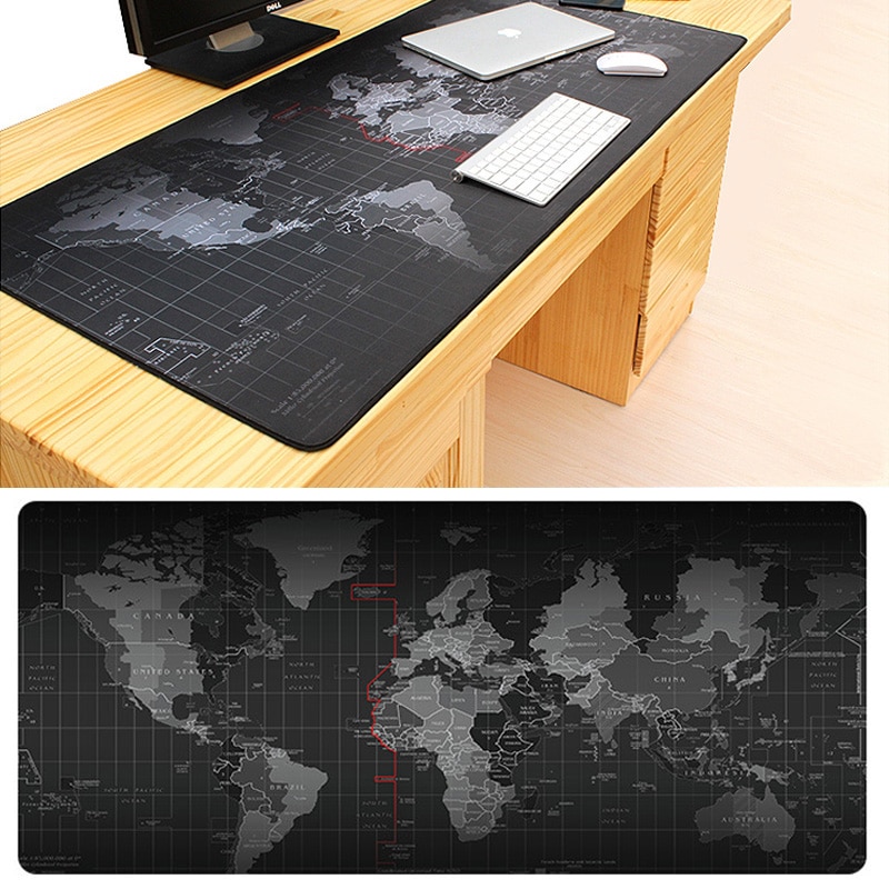 Hot Selling Extra Large Mouse Pad Old World Map Gaming Mousepad Anti-slip Natural Rubber Gaming Mouse Mat with Locking Edge