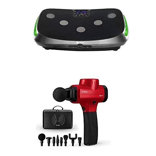 Rumblex 4D Vibration Plate Exercise Machine & Handheld Percussion Massage Gun