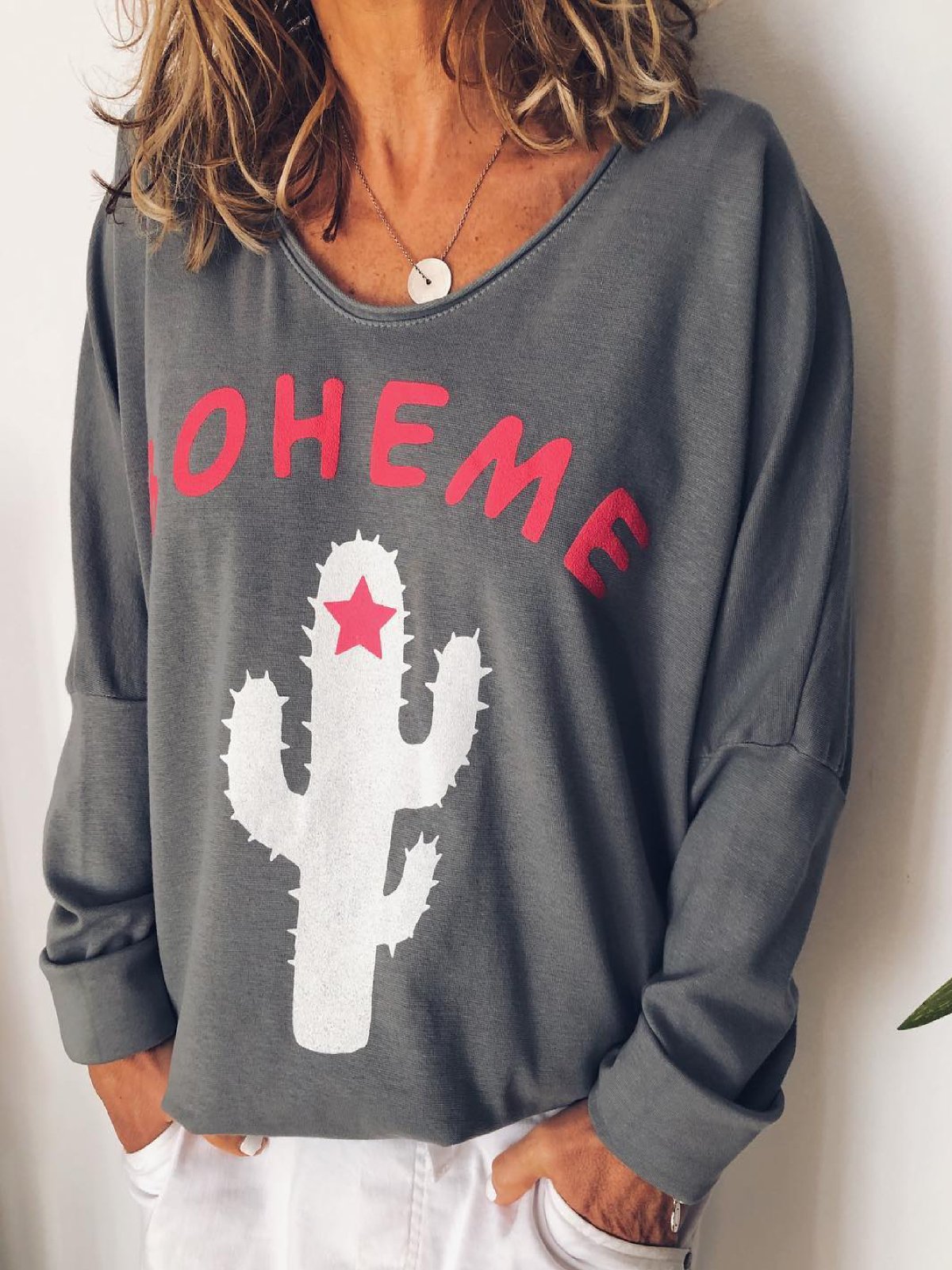 Cotton Long Sleeve Printed/dyed Shirts & Tops