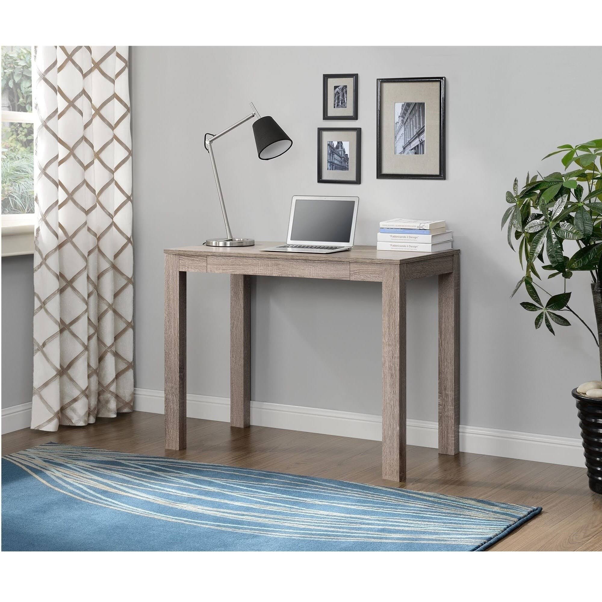 Avenue Greene Jack Weathered Oak Desk with Drawer - Parson Desk