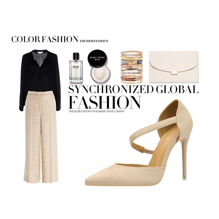 Asmxing 11CM Sexy Shallow Straps Pointed Hollow Sidecut Dress Wedding Party Elegant Heeled Sandals