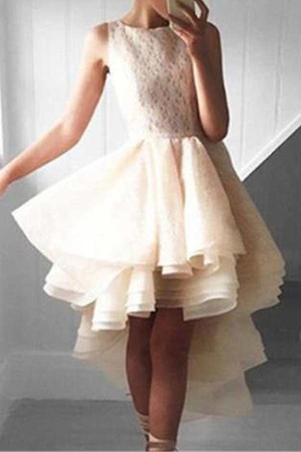 Sexy Sleeveless Fluffy Irregular Dress