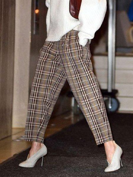 Checkered/plaid Vintage Shift Pants