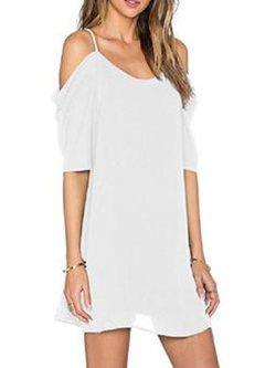 Simple Shift Chiffon Dress