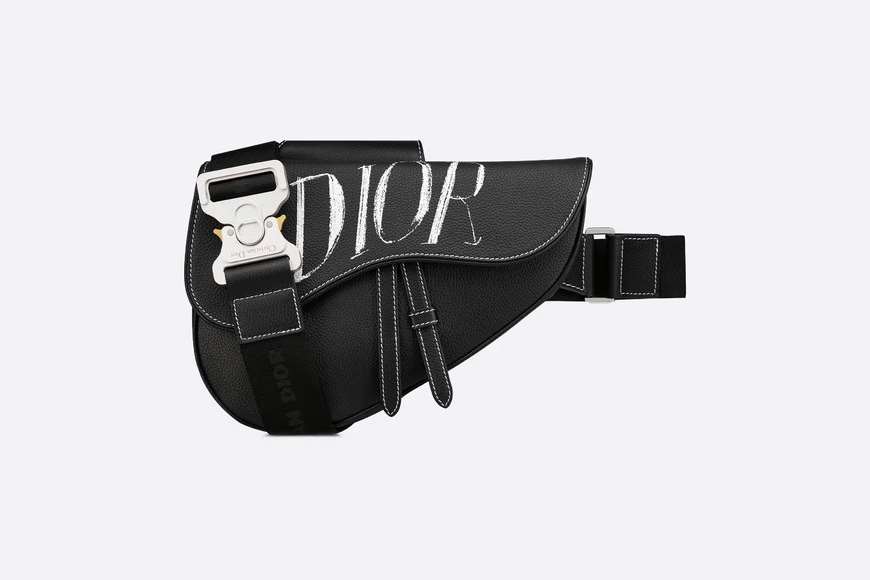 Dior Saddle Messenger Bag Black Grained Calfskin