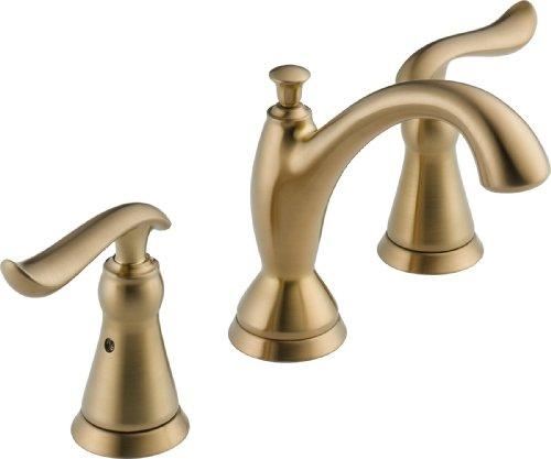 Bathroom Faucet 3 Hole, Gold Bathroom Faucet, Diamond Seal Technology, Metal Drain