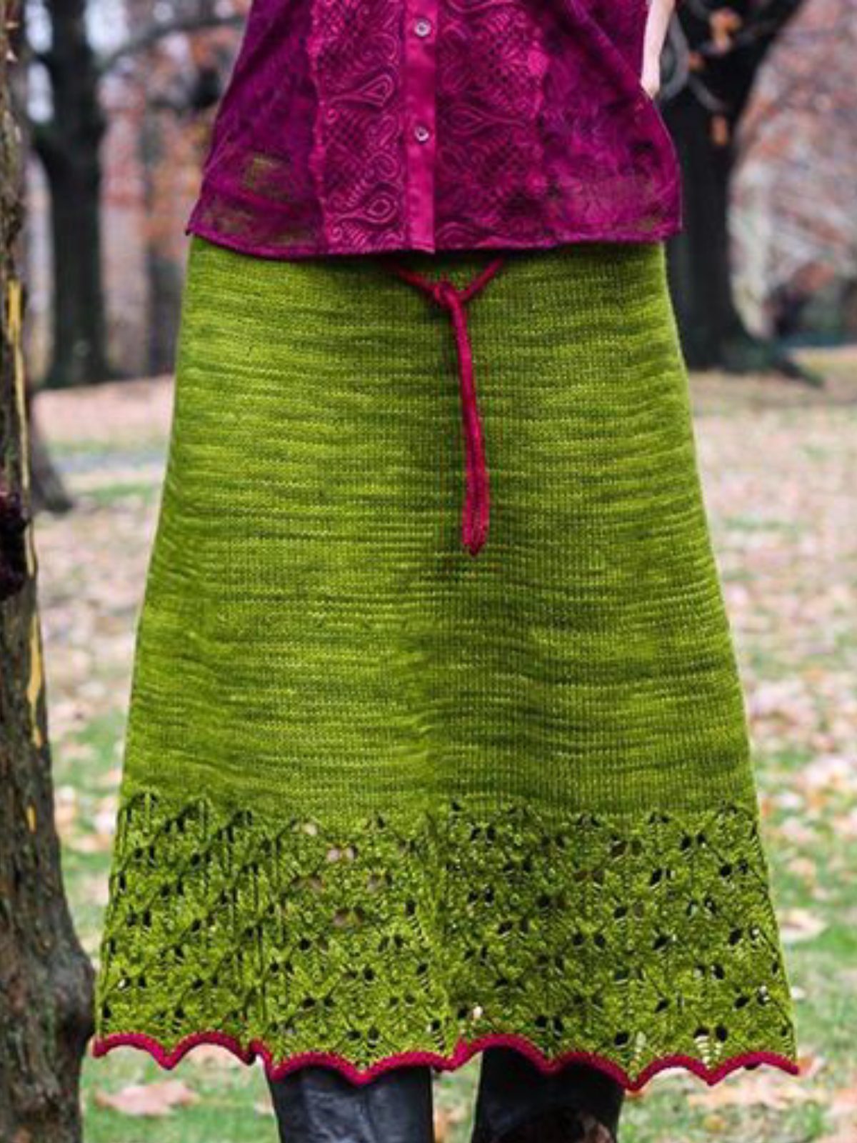 Cotton-Blend Casual Plus Size Skirts