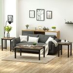 AWQM Faux Marble Top Coffee Table Set w/ 2 Sofa Side Table for Living Room/3-Piece