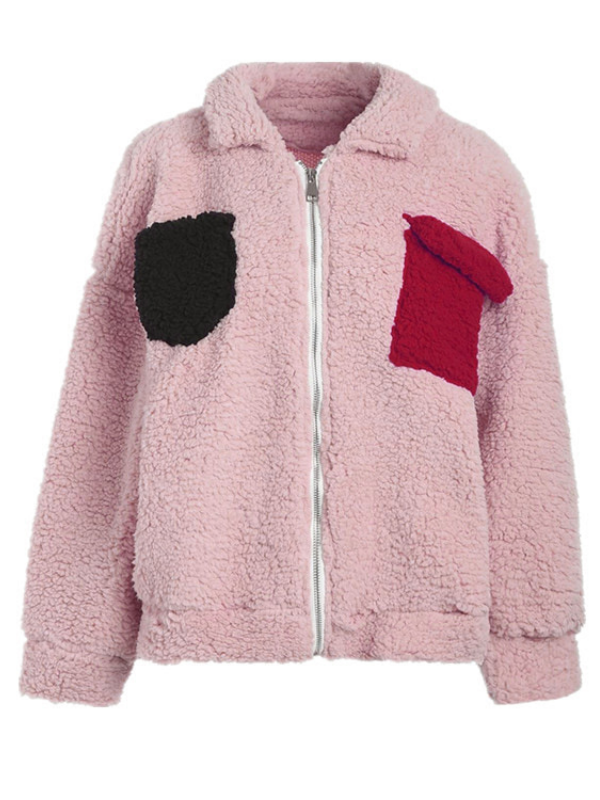 Paneled Special  Pockets Long Sleeve Casual Coat