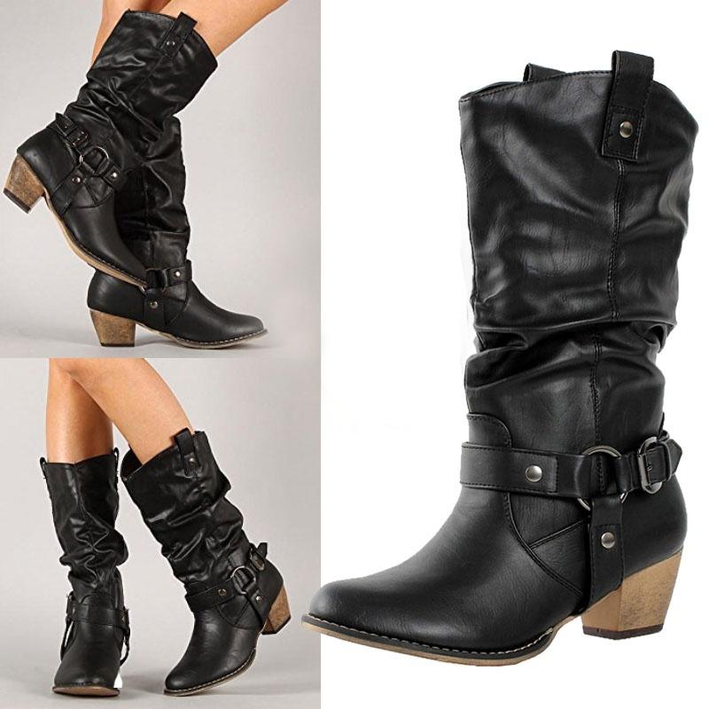 Women Vintage Booties Casual Plus Size Shoes