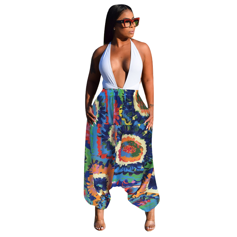 African Colorful Print Boho Trousers