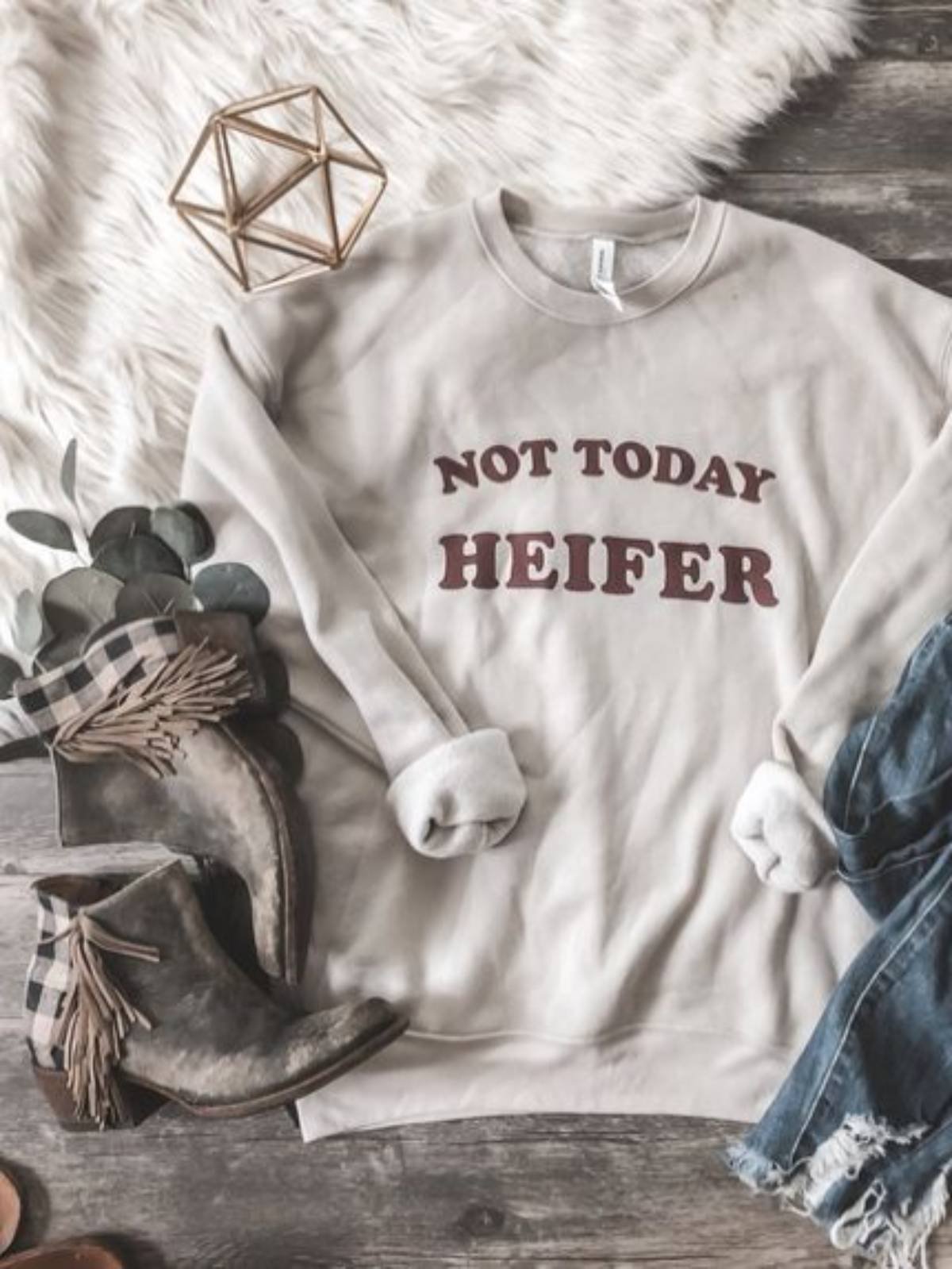 Crew Neck Cotton-Blend Sweatshirt