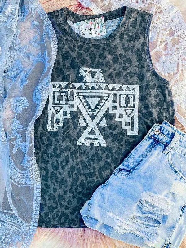 Sleeveless Geometric Color-Block Shirts & Tops