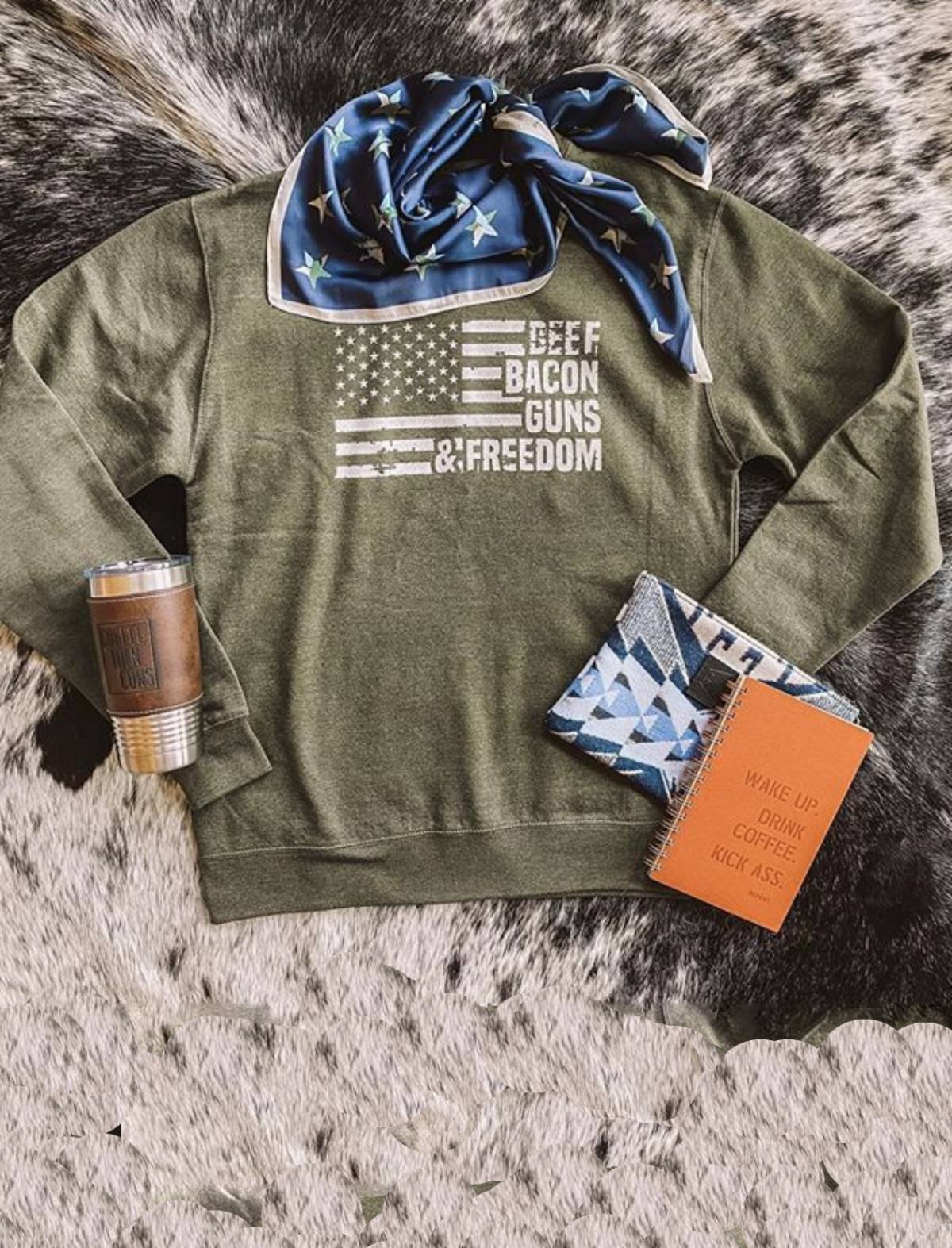 Crew Neck Cotton-Blend Sweatshirt