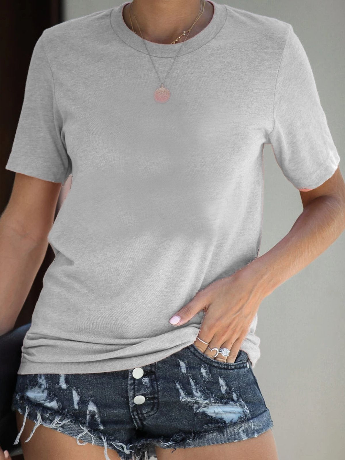 Casual Soft Plain Shirts & Tops