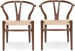 VODUR Wishbone Chair Natural Solid Wood Dining Chair/Hans Wegner Y-Shaped